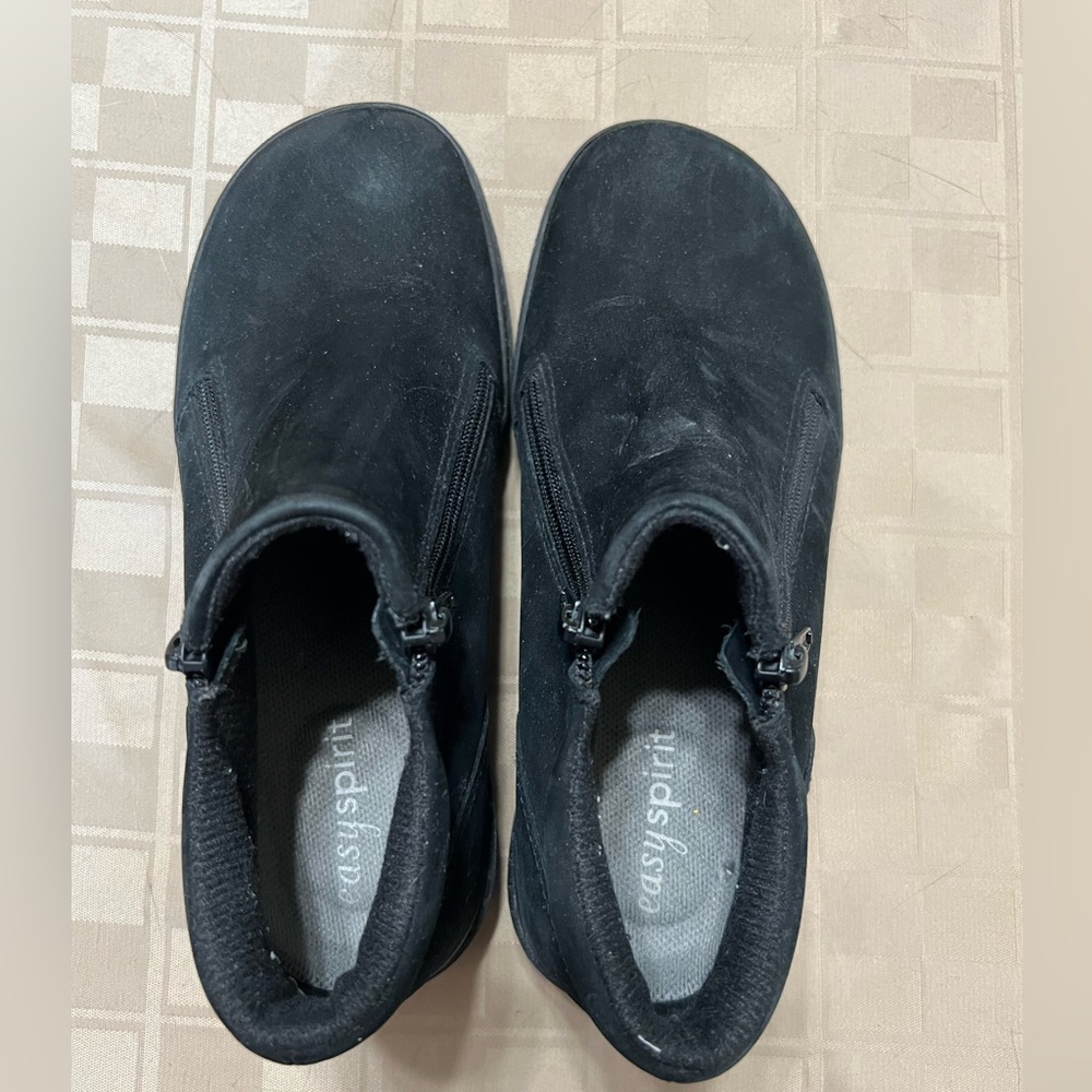 Easy Spirit Womens‎ Underside Ankle Boots Black Front (Side) Zip Size 6M Nubuck